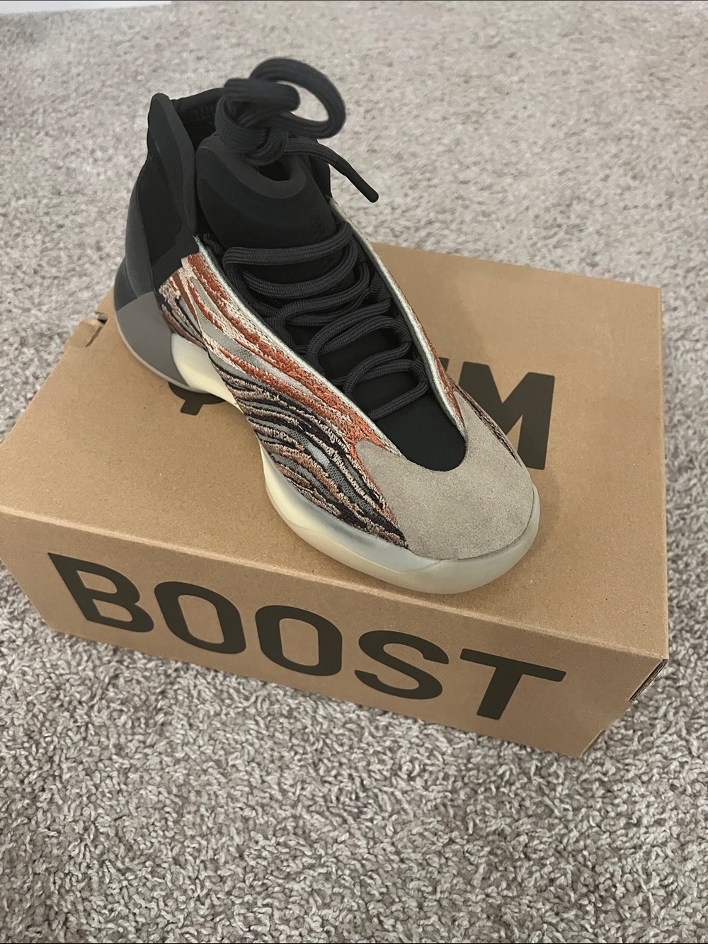 adidas Women’s High-Top Sneaker — Black, Tan & Rust